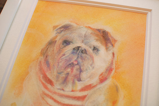 オーダーメイド：犬のパステル画